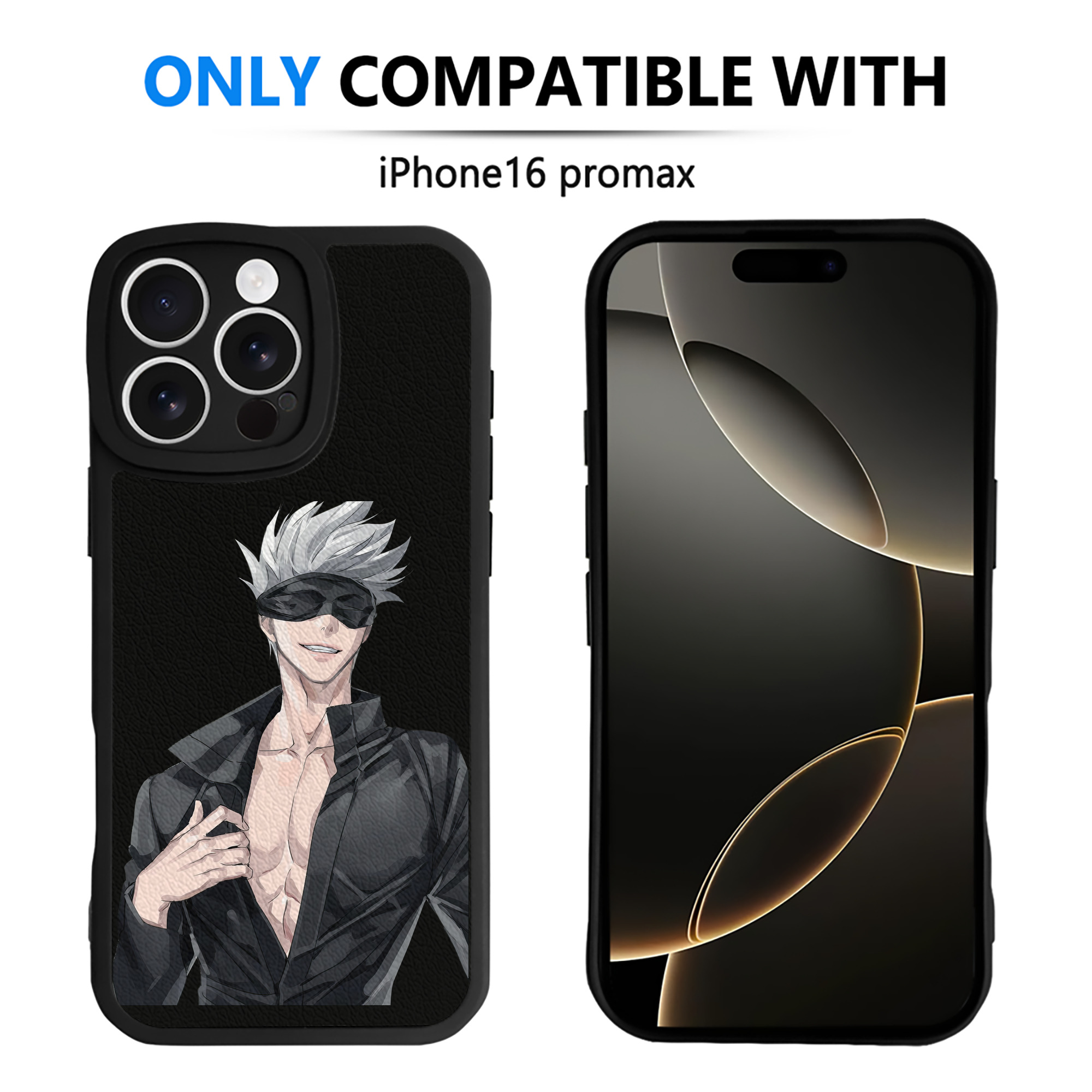 （画像用） 呪術廻戦 Jujutsu Kaisen 【iPhone 16シリーズ対応】シリコンスマホケース（レザー調） 材質：シリコン